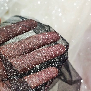 Rượu Sâm banh Red Blue sequined 100% <span class=keywords><strong>Polyester</strong></span> chống tĩnh Organza Bạc lưới Wedding Dress Mạng Che Mặt tutu vải 130cm chiều rộng cho túi xách - Product Image 5