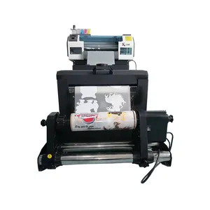 Impressora digital de camisetas e camisetas de cabeça dupla, 30 cm dtf, máquina de agitação de pó, filme pet, máquina de impressão