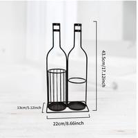 Porte-bouteilles en métal au design moderne Rangement en liège Porte-bouteilles décoratif Porte-bouteilles et porte-bouteilles
