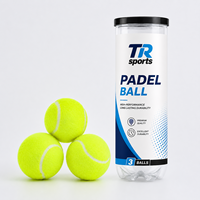 3 balles de padel pressurisées, durables, 47% feutre de laine, rebond élevé, écologiques, pour entraînement en salle et en extérieur