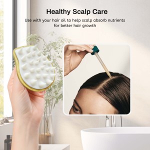 Champú con logotipo privado, cepillo <span class=keywords><strong>para</strong></span> el pelo, masajeador de cuero cabelludo, champú de silicona, masaje <span class=keywords><strong>para</strong></span> el <span class=keywords><strong>cabello</strong></span>, peine <span class=keywords><strong>para</strong></span> el cuero cabelludo, cepillo portátil <span class=keywords><strong>para</strong></span> peluquería - Product Image 5