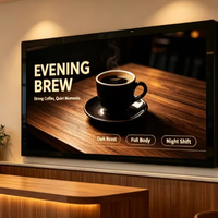 Écran d'affichage de menu 43 pouces à haute luminosité, montage mural pour restaurant, écran d'affichage numérique personnalisé 4+32G Android