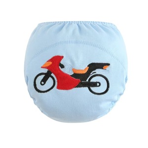 Algodão bebê três camadas de treinamento impermeável calças bordadas toalete xixi aprendizagem calça Cor sólida lavável reutilizável underwear - Product Image 6