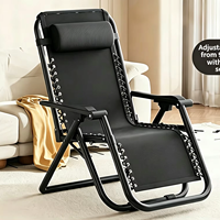 Fauteuil inclinable moderne et durable en acier inoxydable, avec repose-pieds épaissi, chaise lune, réglage multi-positions, pour jardin, plage, extérieur