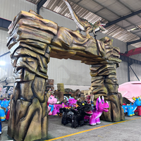 Porte de parc à thème personnalisée en silicone réaliste, animatronique, imperméable, pour la décoration des parcs d'attractions