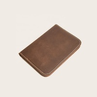 Baman dompet kulit asli pria, kfold desainer mewah, lipat ganda, pemblokiran RFID, penyimpan kartu minimalis