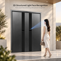 Porte d'entrée intelligente double U30 avec double caméra, reconnaissance faciale 3D, écran intérieur 10,1 pouces pour villa, maison de luxe