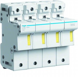 Portafusibili Hager 14x51 3P+N 6 Moduli DIN Bloccabile per Quadri Elettrici - Product Image 1