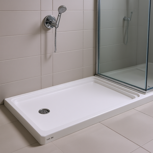 Base de douche rectangulaire Vevor 60 x 36 en acrylique blanc avec drain gauche et surface antidérapante - Product Image 2