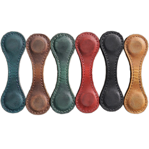 Signet en cuir véritable de diviseur de page magnétique double face vintage avec des marqueurs d'angle pour le signet de cadeau d'automobile et d'éducation - Product Image 2