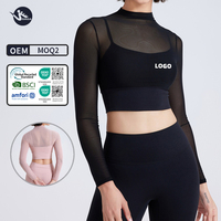 Nieuwe Yoga T-Shirt Groothandel Met Lange Mouwen Elastische Nude Workout Crop Top Vrouwen Sexy Fitness Sportkleding Shirts Activewear Blouse
