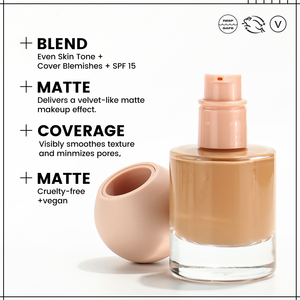 Corrector Líquido de Cobertura Total a Prueba de Agua, Control de Grasa, Larga Duración, Marca Privada OEM, Logotipo Personalizado, Tono Oscuro, Todos los Tipos, 30 ml - Product Image 4