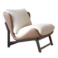 Fauteuil d'appoint en similicuir de luxe pour salon, canapé individuel