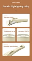 Ensemble de 18 ustensiles de cuisine détachables antiadhésifs, compatibles lave-vaisselle et induction, style coréen, multi-tailles, blanc-gris, amovibles