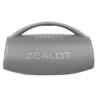 Altavoz Subwoofer ZEALOT de 80W, Altavoz Portátil Impermeable con Luz RGB y Asa para Exteriores S97