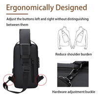 Bolso Bandolera de Moda Tipo Nuevo para Hombre, Multifuncional, Impermeable, con Puerto de Carga USB, Cierre con Contraseña, Bolso de Pecho