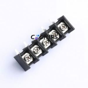 DBT30R-11.0-5P-BK-P Barrier Terminal Block Bent Lead Through Hole,P=11mm Connector Two Sides 11mm 1x5P Right Angle Pin - Product Image 1