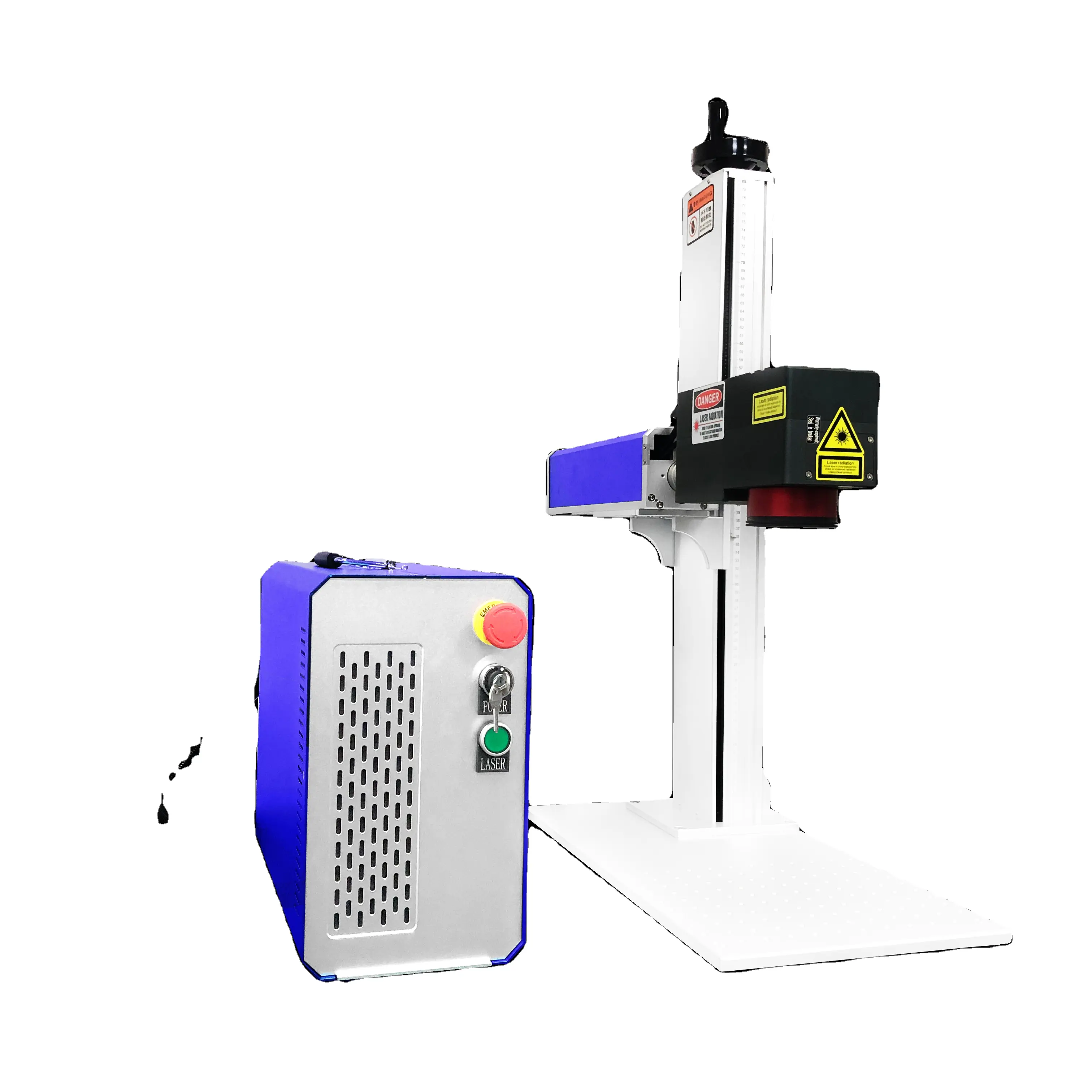 3D taşınabilir motorlu Fiber lazer oyma makinesi altın gümüş Metal 30W 60W 100W Uv lazer markalama makinesi hava soğutmalı