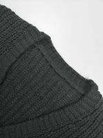 Cardigan mi-long uni pour femme avec motif côtelé – Indispensable automne-hiver, pull tricoté décontracté respirant avec poches