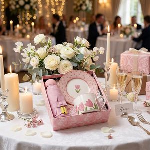 Best Selling Tulip Themed Bridesmaid Gift Set with Ceramic Cup & Plate for Wedding Favor Bridal <b>Shower</b> Bulk Wholesale - Product Image 4