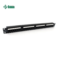 Panel Patch Bolein Hot Sale 19 Inch Cat.6 UTP 24-port untuk Rak Server Jaringan
