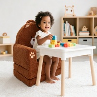 Sofá Cama Plegable 2 en 1 Estilo Princesa de Lujo para Niños, Esponja Comprimida, para Sala de Estar, Reclinable, para Dormir, Venta Caliente de Fábrica