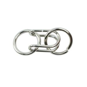 Puzzle en fil métallique à double boucle, solutions 3D, jouet DIY, test de QI, jeu de réflexion, <span class=keywords><strong>casse</strong></span>-tête en fil métallique avec pochette - Product Image 4