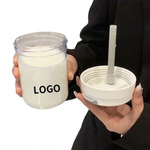 Vaso de Plástico Portátil Antiderrames con Pajita y Logotipo para Niños y Mujeres, Venta al por Mayor - Product Image 5