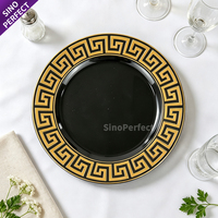 Assiettes de présentation rondes en acrylique transparent pour table, sous-assiettes de service pour mariage, assiettes de dîner en plastique transparent