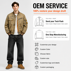Factory Supplier 2026 Men Casual Vintage <strong>Jacket</strong> 100 Cotton Ripped and Embroidered <strong>Punk</strong> Canvas <strong>Jacket</strong> - Product Image 1