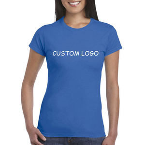 Vente en gros de t-shirts unis en coton doux logo personnalisé respirant vêtements de sport décontractés pour femmes t-shirts pour femmes - Product Image 5