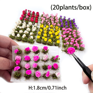 โมเดลคลัสเตอร์ดอกไม้ขนาดเล็กทำด้วยมือทำด้วยวัสดุพลาสติกขนาด1:64 - Product Image 4