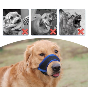 QUCHONPET หน้ากากสัตว์เลี้ยง ป้องกันการเห่า ป้องกันการกัด ตะกร้อครอบปากสุนัข ตาข่ายระบายอากาศ ตะกร้อครอบปากสัตว์เลี้ยงแบบปรับได้ อุปกรณ์สำหรับสัตว์เลี้ยง - Product Image 2