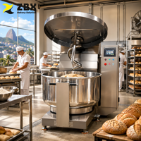 Zware bakkerijdeegmixer 75/100/125/150KG met opklapbare kop en verwijderbare kom, touchscreen bedieningspaneel, aanpassing mogelijk