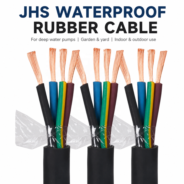 Flexible Submersible Deep Well Pump Cable 4mm 6mm 3 Core 4 CoreElectric Cable