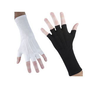 Haute Qualité Demi Doigt Coton Gants Nylon Église Regalia Blanc Noir Fanfare Broderie Franc-Maçon Utilisation Maçonnique - Product Image 6