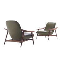 Fauteuil inclinable moderne en bois massif et cuir synthétique de style nordique, luxe léger, pour salon, chambre à coucher, meubles de maison