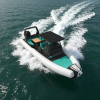 Bateaux semi-rigides gonflables de 28 pieds RIB860 à coque étagée, haute performance, tube en Hypalon Orca, haute vitesse, aménagement personnalisé