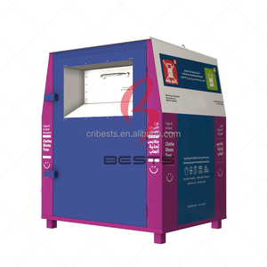 Waterproof Recycled Textile Donation Bank Book Clothes Shoes Drop Bin Box for Sheet Metal Steel Shoes Clothing Donation Bin