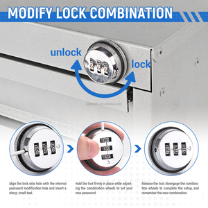 ชุดตู้ลิ้นชักพร้อมล็อครหัสผ่านออกแบบมาสำหรับ<span class=keywords><strong>ตู้</strong></span>เก็บของขนาด16 "D AA ชุดตู้เก็บเหล็ก2ชุดสำหรับรถตู้ - Product Image 3