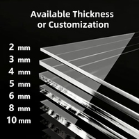 Lembaran Akrilik Transparan Tahan Cuaca Perspex Ketebalan 0.8mm 3mm 10mm Lembaran Akrilik Bening Transparan Papan Lembaran Akrilik