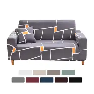 Hot Sale 4 Pieces Elastic Sofa Cover Jacquard super soft stretch material 3 Seaters couch slipcover
