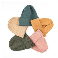 Oem Hot Sale Custom Effen Kleur Blanco 100% Acryl Gebreide Muts Winter Geweven Hoeden Winter Beanie
