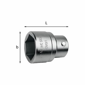 Junta esférica hexagonal Usag Socket de 29 mm con accionamiento de 3/4 pulgadas, grado industrial ISO 2725-1 - Product Image 1