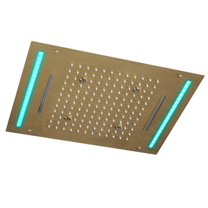 Juego de mezclador de ducha montado en el techo de lujo, juego de ducha de baño con cascada Led, grifo termostático de baño de fácil Control, ducha - Product Image 1