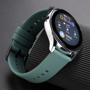 Alta Qualidade Silicone Rodada Smartwatch Cinto Soft Quick Release Wristband 20mm 22mm Universal <span class=keywords><strong>Rubber</strong></span> Watch Band Straps - Product Image 6