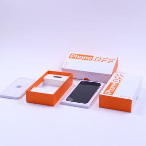 Caja de embalaje universal personalizada para teléfonos móviles con forro interior de EVA; caja de papel personalizada para teléfonos inteligentes con logotipo. - Product Image 1