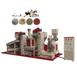 Agricultural Machines Of Animals Food 1ton/h Poultry Feed Extruder Machine Line For Chicken/Cattle/Sheep Feed Pellet In Nigeria