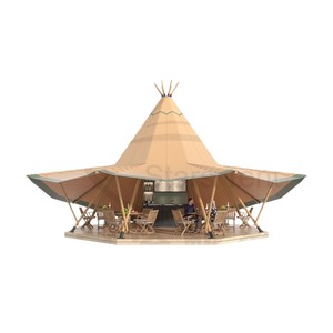 Carpa de lujo Stars Tent, carpa redonda de madera para acampar en todas las estaciones, para hoteles y resorts. - Product Image 3