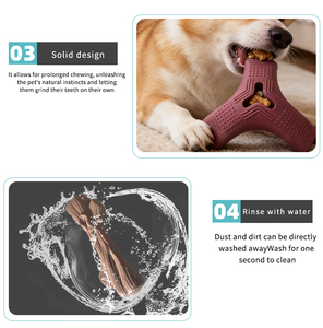 <b>Tripod</b> Shapes PA Dog Chew Toys Textured Teeth Cleaning Leak-Proof Interactive Pet Toys - Product Image 4